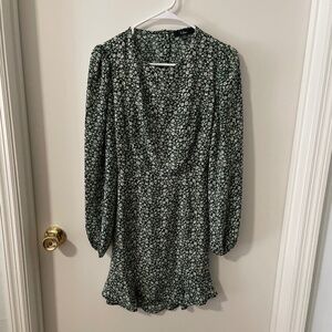 Green dress open back